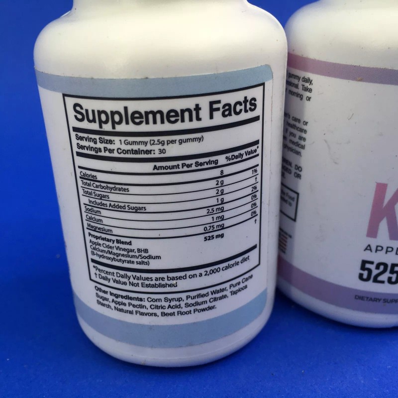 SlimAura KETO+ Apple Cider Vinegar 525 MG 30 Gummies (Lot