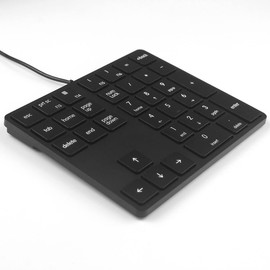 Qisan - Teclado numérico de 34 teclas (30%) mini teclado multifuncional con números con cable negro Magicforce | Almohadilla numérica para computadora portátil | Teclado para juegos para PC |