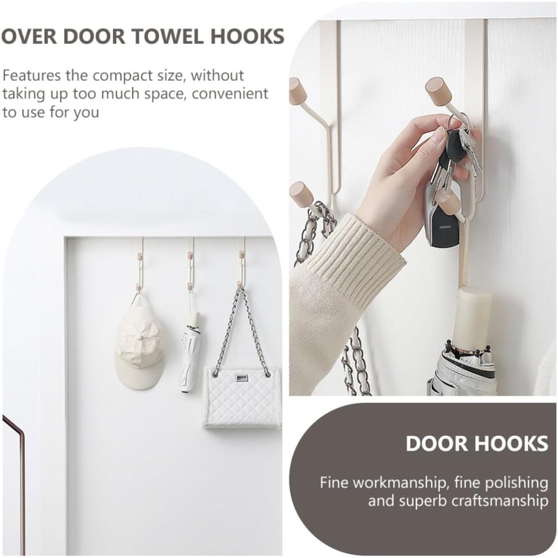 Ganchos Multiusos para Puerta Ipetboom 2 pzas – Hierro Blanco