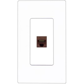 RiteAV CAT6-BROWN Wall Plate Screwless [White]