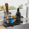 HomeUp Carbon Steel Kitchen Sink Caddy Rustproof Self Draining Sponge
