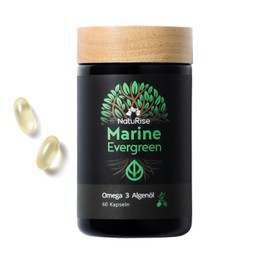 NatuRise Omega 3 Capsules Vegan - 1440mg Algae Oil per Day of which 869mg Omega-3 (DHA, EPA & DPA) - High Dose - 60 Capsules - Laboratory Tested - Triglyceride Form - UV Protected - Fish Oil Alternative