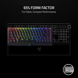 Razer Razer BlackWidow V3 Mini HyperSpeed 65% Wireless Mechanical Gaming Keyboard: Yellow Mechanical Switches Linear & Silent - Doubleshot ABS Keycaps - Chroma RGB - Up to 200 Hr Battery Snap Tap