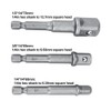3 pcs/Set Socket Aadpter 1/4in Hex Shank to 1/4" 3/8"