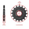 Caltric Black Drive Chain And Sprocket Kit for Kawasaki ZR1000A