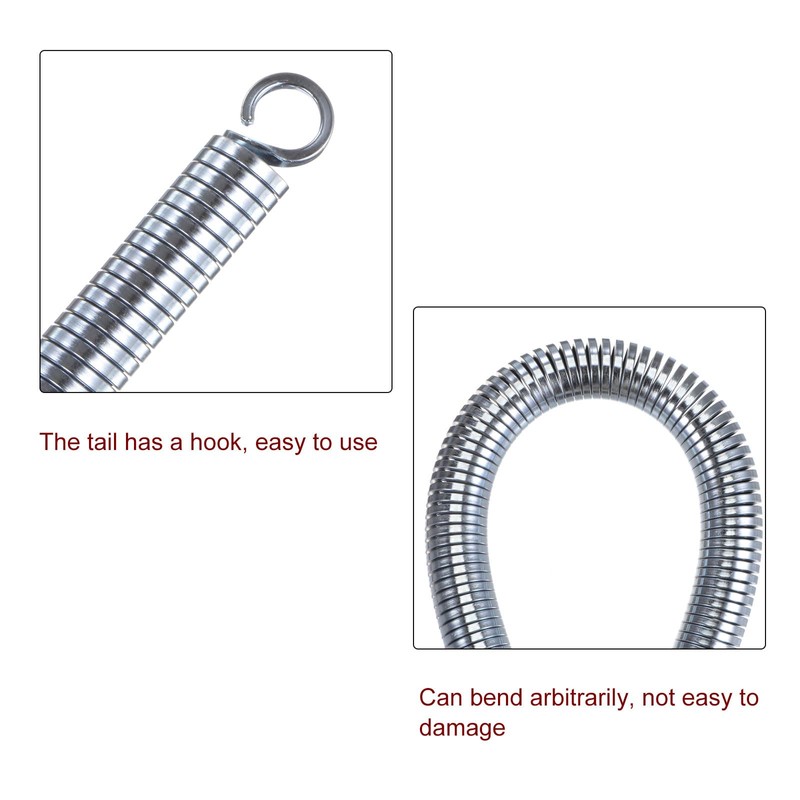 sourcing map PVC Pipe Bending Spring 17.2mm OD 550mm Long