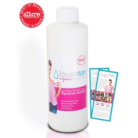 Best Organic Sunless Airbrush Spray Tan Solution - Bronzed, Sun-kissed Customized Natural Color - Voted #1 in U.S.A. - 8oz