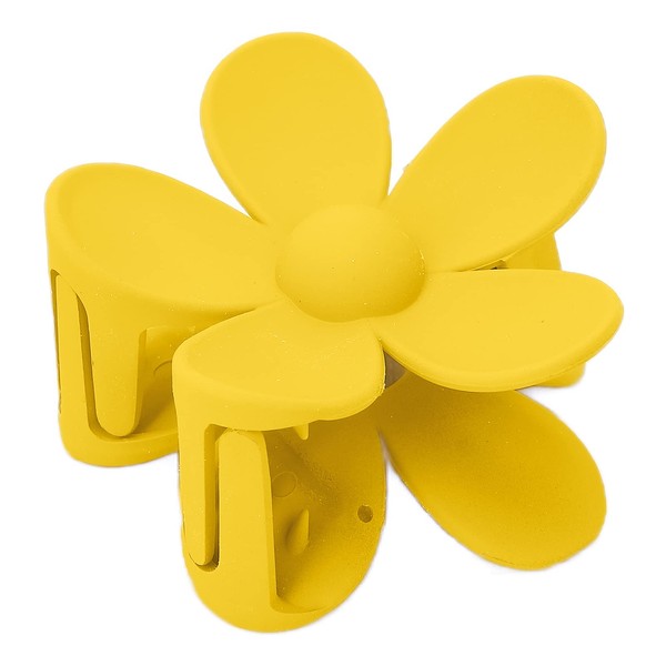 Plastic Claw Clip, Hair Claw Clips, Lightweight Double Locking Tooth Non-Slip for Women Girls Headwear (Lemon Yellow)