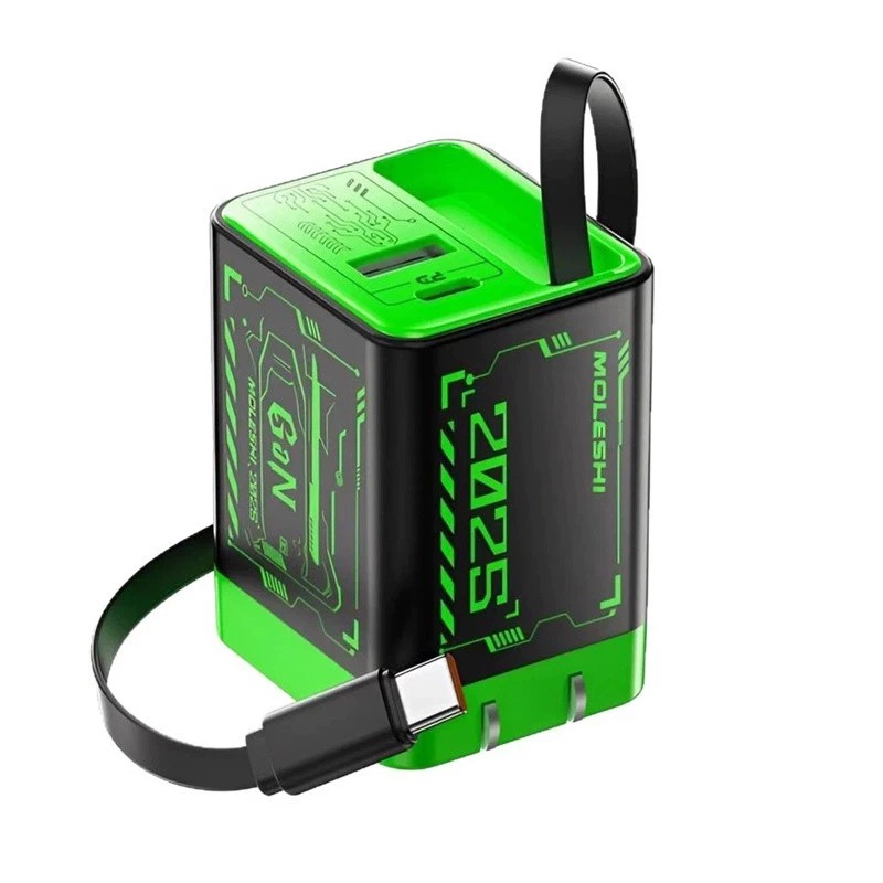 Unbranded 3-in-1 GaN Charger With Expandable 67W Maximum Fast Charging