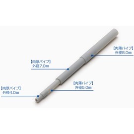 Wave Material Series OM-521 Plastic Pipe Gray Thin Outer Diameter 0.12 inches (3.0 mm), 5 Pieces, Hobby Material