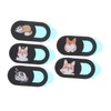 Operitacx 5Pcs Cat Pattern Webcam Cover Ultra Thin Privacy Protector