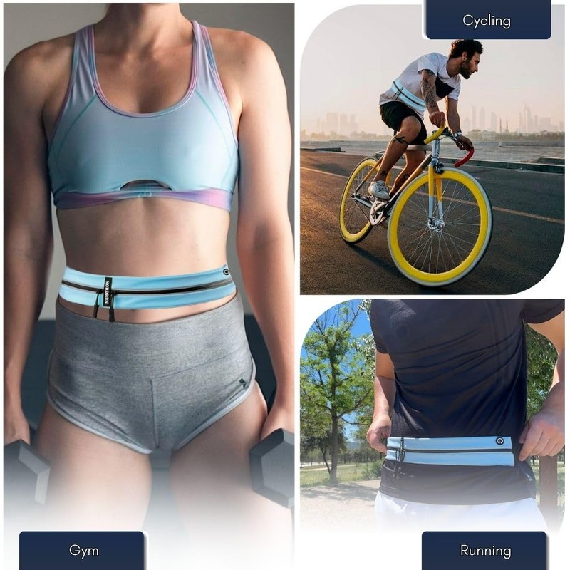 Nordrun Slim Running Belt Bag, blue