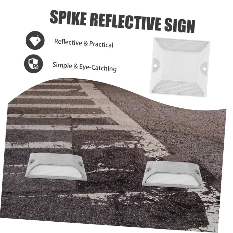 FUNOMOCYA Reflective Road Markers Durable Aluminum and Plastic Pavement Reflectors