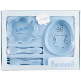 Ken Onishi BPD-1801 Barbapapa Melamine Set, Blue, Bowl: 3.7 x 4.3 x 1.2 inches (9.3 x 11 x 3 cm)