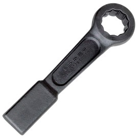 URREA 12-Point Striking Wrench - 1-7/8” Black Flat Strike Wrench with Straight Pattern Design & Extra Wide Striking Zone - 2730SW