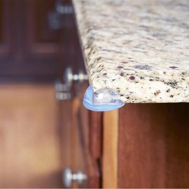 Toddleroo by North States - Gel Corner Protectors for Baby Proofing: Furniture Corner & Edge Safety Bumpers - 4 Pack - Clear