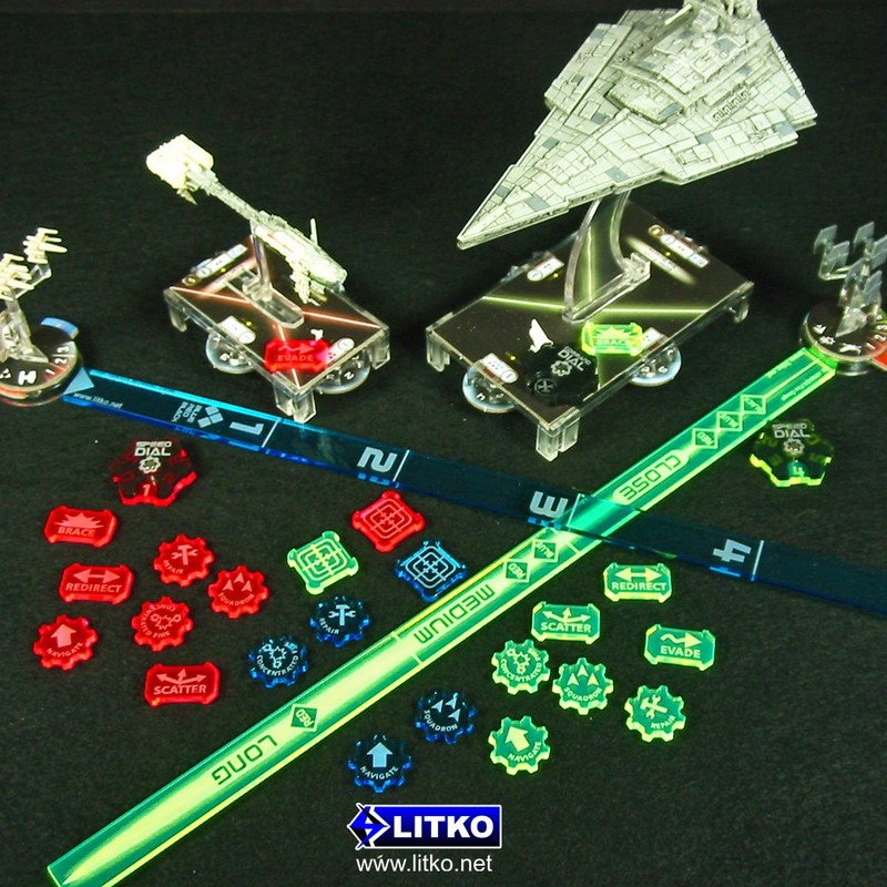 LITKO SW: Armada, Concentrated Fire Command Tokens, Fluorescent Green (10)