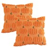 Kxsufwa Autumn Decorations, 2 Pcs 45x45cm Orange Cushion Covers, Halloween