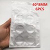 Clear Door Knob Wall Protectors – 40×8mm Bumper Pads for