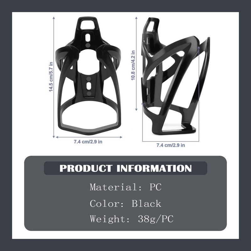 TUIORAN Bottle Holder Bicycle Drink Holder Set (2-Pack) Made of