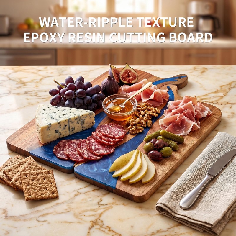 Couple Resin Acacia Wood Charcuterie Cutting Board - 2 Piece