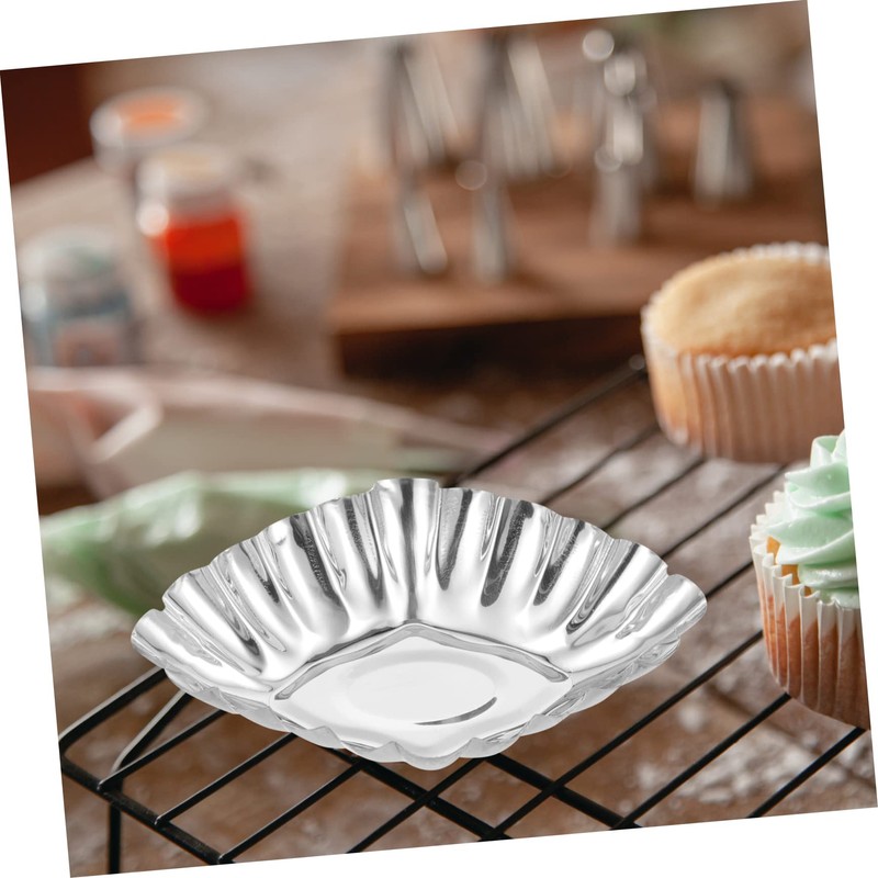 ULTECHNOVO 20Pcs Nonstick Egg Tart Molds Stainless Steel Cupcake Muffin