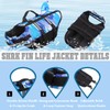 Large Dog Life Jacket Shark, Dog Swimming Safety Vest with