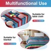 Liseng Mexican Sarape Picnic Blanket Throw Table Blanket Hot Bar