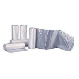 Colonial Bag High Density Trash Can Liners- 24 x 24, 10 Gallon, 8 mic, Clear (1000 Bags/Case)