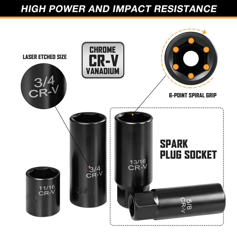110-Piece Metric 3/8" Drive Impact Socket Set and SAE CR-V