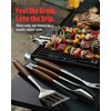 Heavy-Duty ​Dikela Wooden BBQ Grilling Tools Set. Extra Thick Stainless