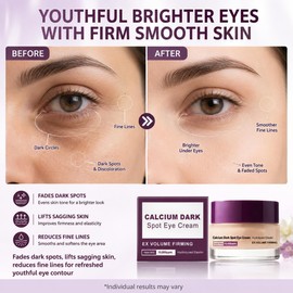 Calcium Dark Spot Eye Cream for Dark Circles and Puffiness, Under Eye Cream for Wrinkles, Fine Lines, Bags, Skin Firming, Brightening with Niacinamide, Lightweight Daily SkincareDurabilidad