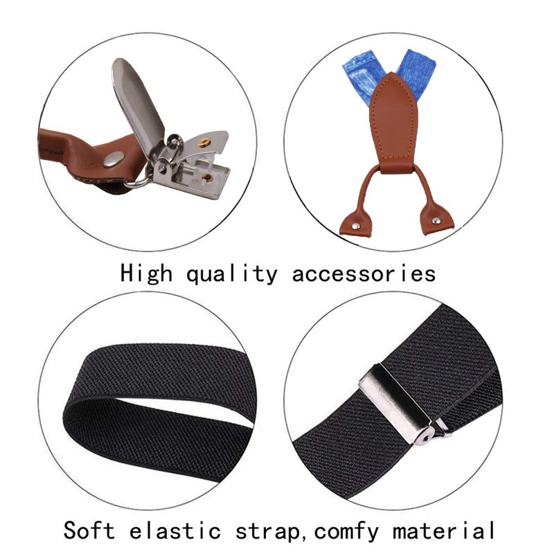 GUCHOL Suspenders Bow tie for Boys and Girls Adjustable Unisex