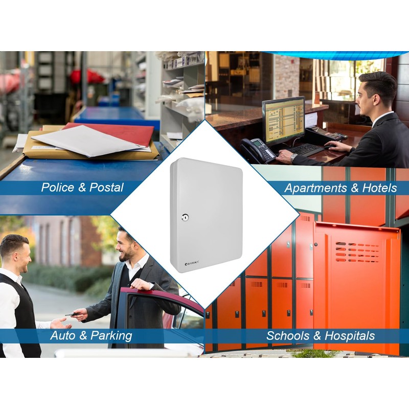 Barska 160-Key Organizer Lock Box – Wall Mount Steel Key