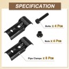 uxcell 4 Pcs End Rail Clamps, 1-1/8" T-shape Pipe Clamp