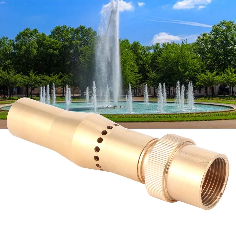Female Thread Fountain Nozzle Brass Multihole Bubbling Sprinkler for Garden