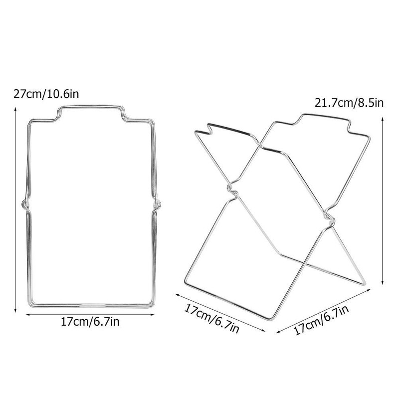 Yosoo123 Kitchen Rack Stainless Steel Foldable Garbage Bag Rack Stand