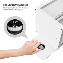 Inowel PIR Sensor Outdoor Wall Sconce Exterior IP54 Waterproof Motion Sensor Classic Wall Light Fixture Kit LED Wall Mount Lamp Lantern Light for Porch Entryway 13W 750Lm 3000K, White with Sensor