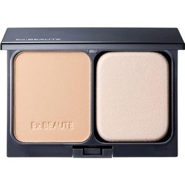 EX:BEAUTE Vision Foundation Silk, Made in Japan, Powder Foundation (Ochre 03, Case Included)