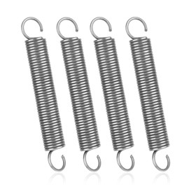 SIVZUMO Tension Springs with Hooks Stainless Steel Tension Spring 80 mm Outer Diameter 10 mm Wire Diameter 1 mm 4 Pieces Maximum Tension 3.2 kg 1 x 10 x 80 mm