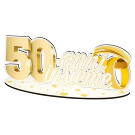 PuntoCasaStore Centrotavola Maxi Scritta in Legno Santa Cresima con Cappello Vescovo e Colomba 35x21 cm Decorazione Festa Tavolo Torta Idea