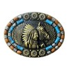 Seternaly Bull Skull Belt Buckle Horse Hat Native American Belt