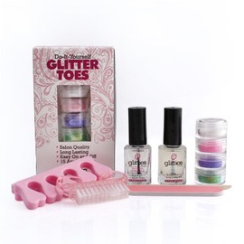Dream Glitter Toes Kit: Creative Polish Set - Includes 4 Beautiful Colors - DIY Nails the Way You Want - Comes With All the Supplies, Tools, and Accessories Needed - Guaranteed Salon Quality