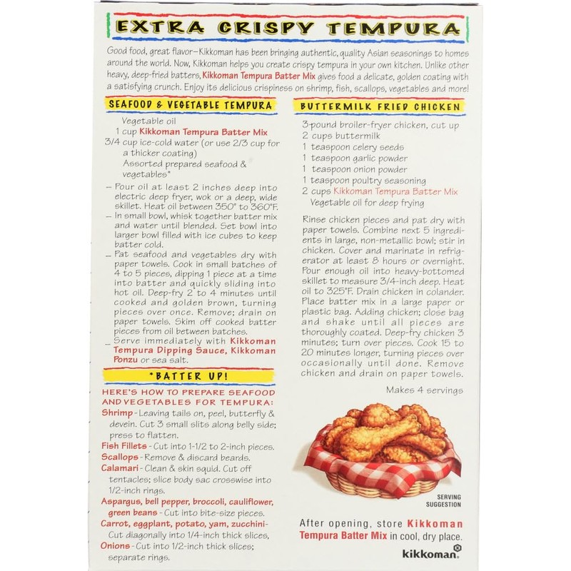 Kikkoman, Extra Crispy Tempura Batter Mix, 10oz Box (Pack of