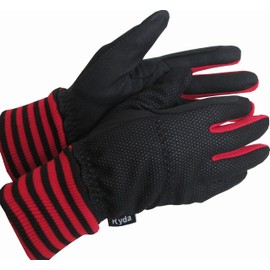 Ryda Ladies Lined Thermal Winter Horse Riding Gloves Windproof 3 Sizes New (Red, Medium)