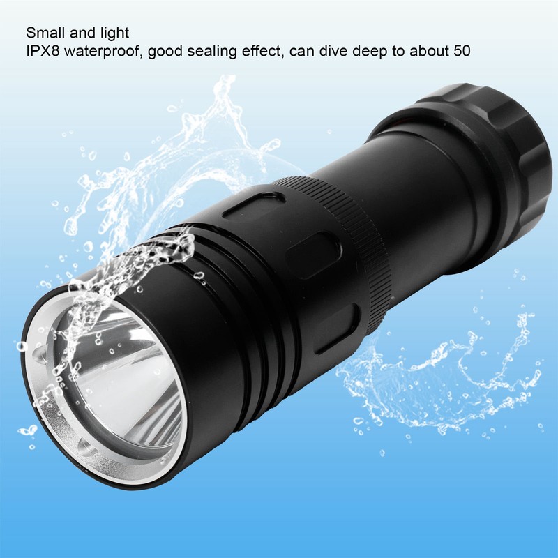 L2 Diving Flashlight Portable Waterproof Submarine Aluminum Alloy Electric Torch