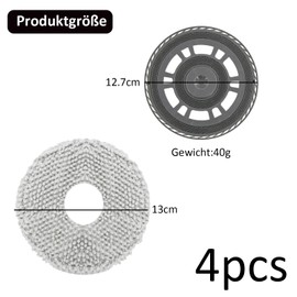 2 x Mop Pads with 2 x Replacement Brackets Accessories for Dreame L10s Pro Ultra Heat, X40 Ultra, X40 Master, L40 Ultra, L20 Ultra, L20 Ultra