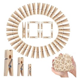 Mini Clothespins, 100 Pcs Natural Wooden Small Clips, 1 Inch Mini Wooden Craft Clothespins for Photo Wall Decoration Art Crafts Hanging