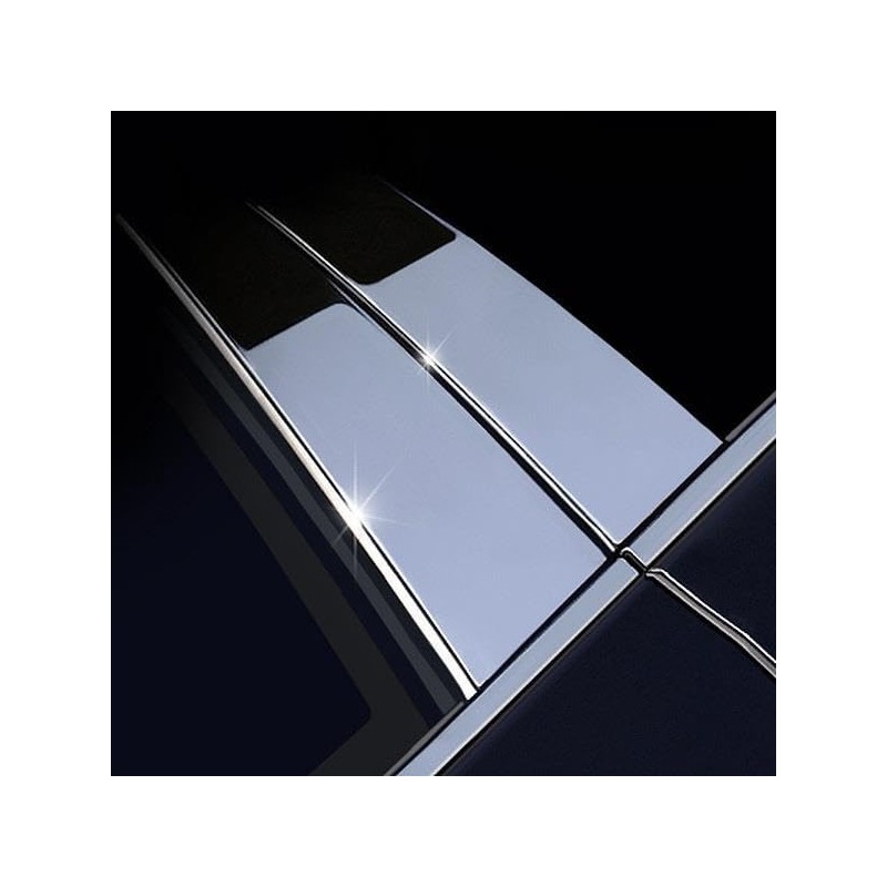 Stainless Steel Chrome Polished Stick-On Side Door Pillar Post Trim