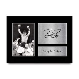 HWC Trading A4 Barry McGuigan Gifts Printed Signed Autograph Picture for Boxing Memorabilia Fans - A4